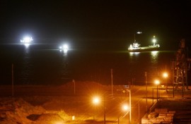 There were no clear signs of damage around several ports, including the Tokachi Port in Hiroo Town, Hokkaido