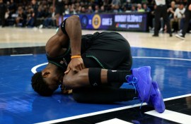 Minnesota Timberwolves star Anthony Edwards suffered a left knee injury in game four of the team's NBA playoff series against the Denver Nuggets