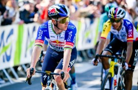Olympic champion Remco Evenepoel (L) tipped his hat to Paul Seixas, 'one of the best climbers in the world'