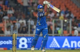 Mumbai Indians' Suryakumar Yadav plays a shot during the 2026 Indian Premier League