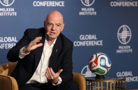 FIFA President Gianni Infantino defends ticketing policies for the World Cup at the Milken Institute Conference in Beverly Hills