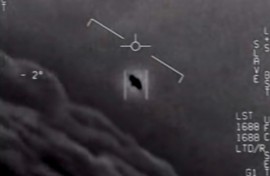 This video grab image obtained April 28, 2020 courtesy of the US Department of Defense shows part of an unclassified video taken by Navy pilots that have circulated for years showing interactions with "unidentified anomalous phenomena"