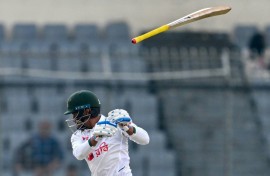 Opening batsman Mahmudul Hasan Joy was unbeaten on two as Bangladesh increased their lead over Pakistan to 34 runs in the first cricket Test in Mirpur