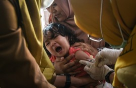 Infant vaccination in Indonesia dropped off sharply during the Covid-19 pandemic
