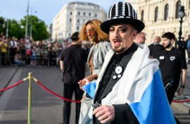 Artists are in Vienna for the Eurovision Song Contest but the public broadcasters for Ireland, Slovenia and Spain say they will not be showing it