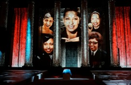 Images of Josephine Baker projected onto the Pantheon in Paris when she was honoured as one of France's national heroes