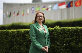 The Ecuadoran former minister of foreign affairs and defense professed her belief in the UN as she unveiled her bid to lead it