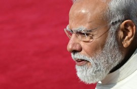 India's Prime Minister Narendra Modi at the presidential palace Rashtrapati Bhavan in New Delhi on May 6, 2026