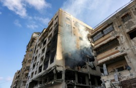 Israel said it had killed Ezzedine Al-Haddad, whom it described it as chief of the armed wing of Palestinian movement Hamas, after a residential builing was hit in the Rimal neighbourhood of Gaza City