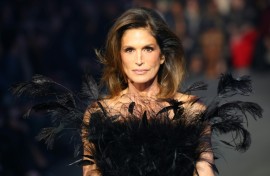 Model Cindy Crawford walked the runway