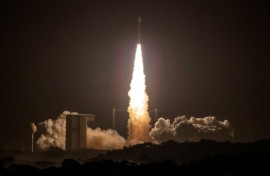 A Vega-C rocket launches with the SMILE spacecraft on a mission to study Earth's 'invisible armour'