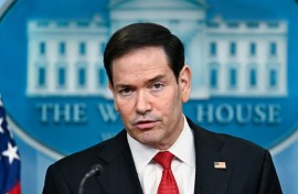 US Secretary of State Marco Rubio speaks at a White House briefing in May 2026