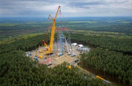 The structure in Schipkau, eastern Germany will become the world's tallest wind turbine