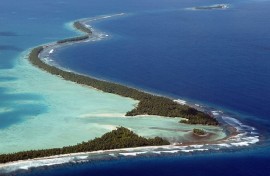 The Pacific island nation of Tuvalu is made up of a string of low-lying atolls, scattered halfway between Australia and Hawaii.