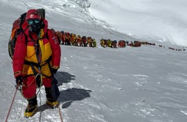 In a single day, an estimated 275 climbers reached the summit of Mount Everest