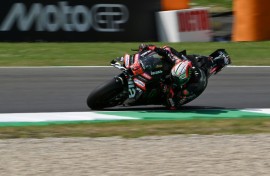 Aprilia Racing team's Italian MotoGP rider Marco Bezzecchi