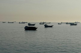 The blockaded Strait of Hormuz has been a key point of contention in negotiations to strike an initial peace deal
