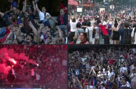 PSG supporters celebrated across Paris