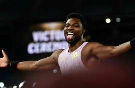 Noah Lyles had won his first race of the season in Tokyo two weeks ago in 9.95sec