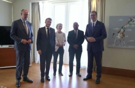 European leaders meet Serbian president, who has ties with Russia