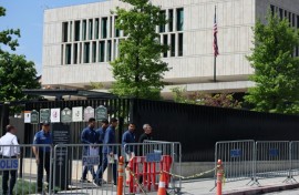 Iran's national football team players and members of their delegation leave the US Embassy in Ankara after submitting their visa applications ahead of the 2026 FIFA World Cup, on May 21, 2026
