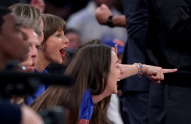 Taylor Swift attends game four of the NBA Finals between the New York Knicks and San Antonio Spurs at Madison Square Garden