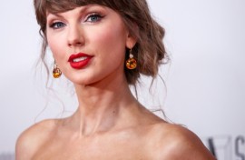 US singer-songwriter Taylor Swift is pictured at a gala in New York ahead of her induction into the Songwriters Hall of Fame