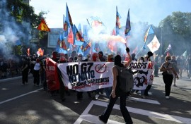 Protests in Geneva sometimes turned violent