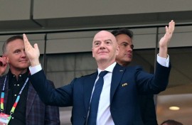 FIFA president Gianni Infantino flew to 10 matches in seven days at the World Cup including co-hosts USA against Paraguay at the Los Angeles Stadium