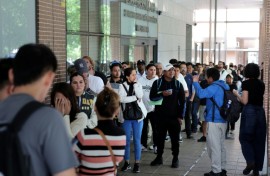 Men, women and children have queued in the streets to obtain documents and attend appointments for their regularisation