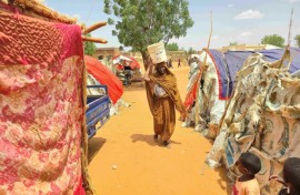 Displaced residents of southern Kordofan must walk long distances to find water during fighting between the government army and the paramilitary Rapid Support Forces