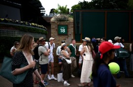 Keen tennis fans regularly queue through the night to try to get a ticket for Wimbledon