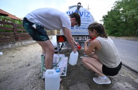 Residents are relying on water trucks delivering supplies