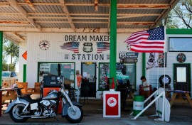 The Dream Maker Station Route 66 on Route 66 in Adrian, Texas