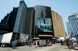 Forklifts and trucks have been moving supplies into Madison Square Garden fueling speculation of a mega-bash for the A-list celebrity couple Taylor Swift and Travis Kelce