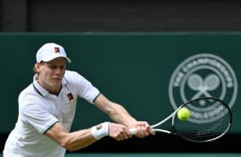 Italy's Jannik Sinner saw off Portugal's Nuno Borges in the Wimbledon second round