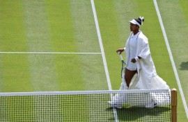 Japan's Naomi Osaka strikes a pose at Wimbledon