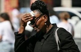 The heat index in New York City stood at around 105F (41C) in the mid-afternoon of Friday