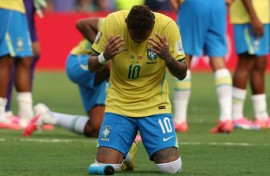 Neymar's late penalty could not prevent Brazil going out of the World Cup to Norway on Sunday