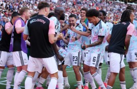 Trump dance: Belgium celebrates after scoring a fourth goal against USA