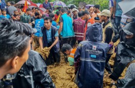 Heavy rain in Bangladesh triggered a landslide at the world's largest refugee camp that killed seven children and a teacher during a school class