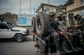 FC/M23 soldiers in Goma in the eastern DRC. The UN called for an immediate end to fighting in the region