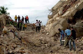Rescuers search for earthquake victims in Caraballeda, La Guaira State, Venezuela on July 3, 2026