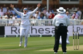 England's Sophie Ecclestone appeals during the inaugural women's Test at Lord's