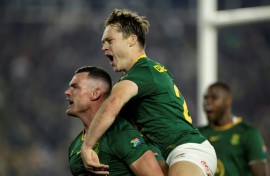 Jesse Kriel scored a 78th-minute try to seal a 42-28 victory for South Africa over Scotland in a thrilling Nations Championship match in Pretoria on Saturday