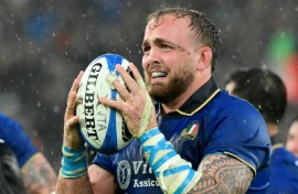 Banned for four matches: Italy's second-row forward Niccolo Cannone