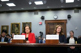 US Supreme Court justices Elena Kagan (left) and Amy Coney Barrett (right) made a rare appearance before Congress to discuss the court's budget