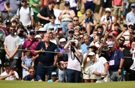 Rory McIlroy is battling to make the cut at the British Open