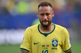 Neymar reacts after Brazil lost to Norway at the World Cup