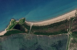 The coastal area is home to turtle and bird species